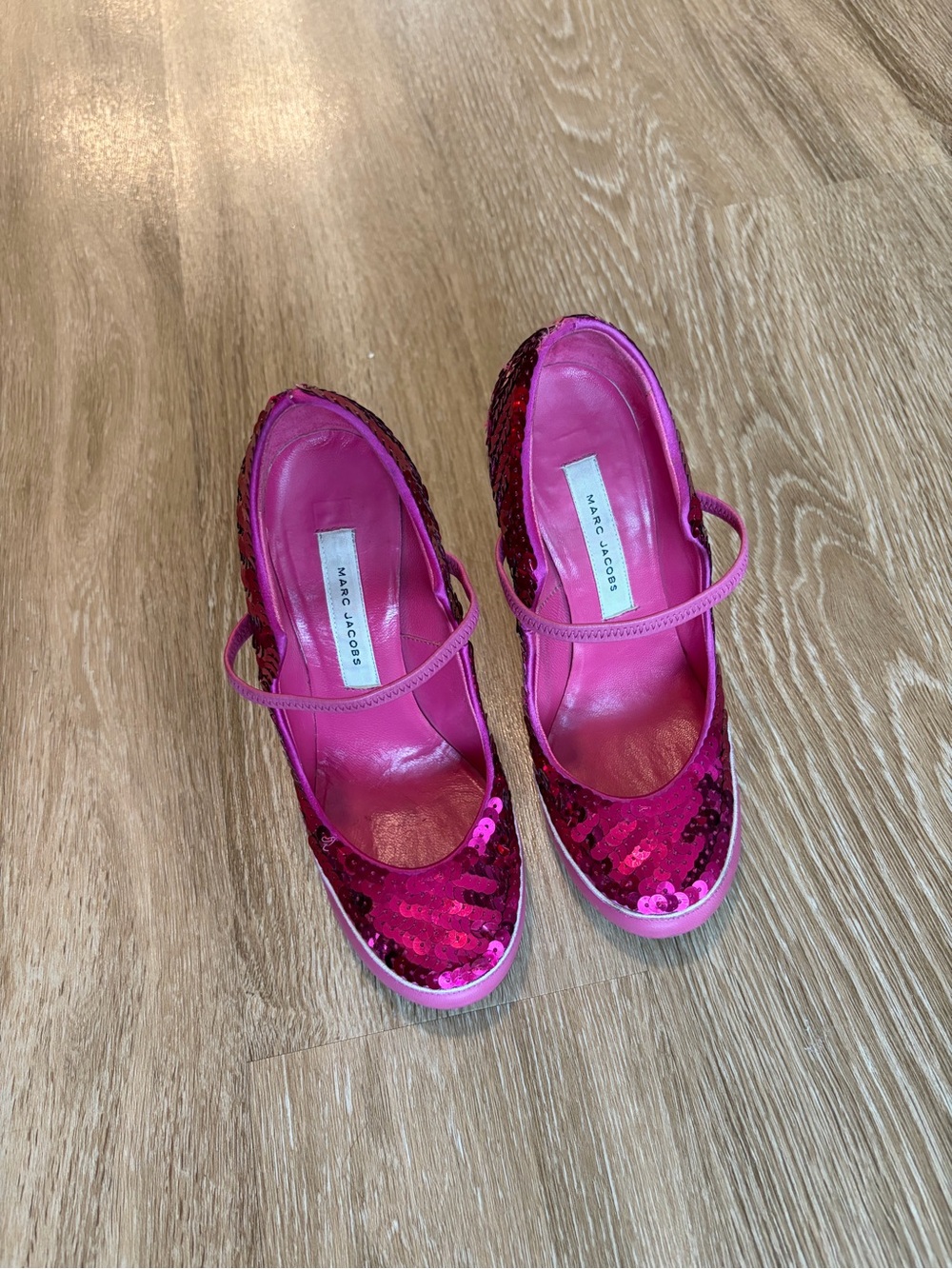 Y2K Marc Jacobs Pink Sequin high heels